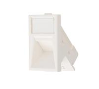 Excel 6C Angled Shutter for RJ45 LJ6C Jack Face Plates/Floor Box White
