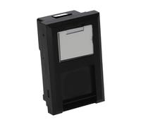 Excel 6C Flat Shutter for RJ45 LJ6C Jack Face Plates Black