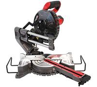 Excel 8.5" 216mm Mitre Saw Large Base 1500W/240V ~ 50Hz with Laser - No Load Speed 5000RPM, Mitre Cut 155 x 70mm, Compound Cut 155 x 35mm, Blade, Extension Bar, Dust Bag, Belt Drive