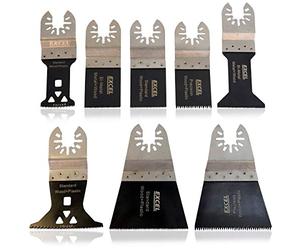 Excel 8PC Oscillating Multi Tool Blade Set for Wood Plastic Metal Quick Release