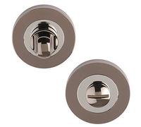 Excel Architectural DH3578 Round Bathroom Turn & Release, Black Nickel/Polished Chrome