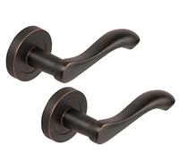 Excel Architectural DH3580 Venus Passage Door Handles on Round Rose, Oil Rubbed Bronze