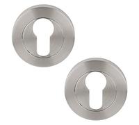 Excel Architectural DH3643 Round Euro Profile Escutcheon Set, Satin Chrome