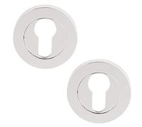 Excel Architectural DH3683 Round Euro Profile Escutcheon Set, Polished Chrome