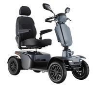 Excel Audax 8 mph Road Mobility Scooter with USB-C Charging, Neon LED Lighting & 14″ Puncture-Resistant Tyres (64 km Range) (Thunder Grey)