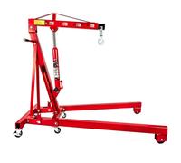 Excel Big Red Torin 2-Ton Hydraulic Folding Engine Crane, Heavy-Duty Steel Hoist with Boom & Legs, Lifting Range 25-2240mm for Engine Removal & Installation