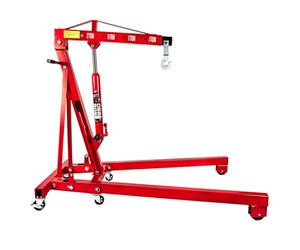 Excel Big Red Torin 2-Ton Hydraulic Folding Engine Crane, Heavy-Duty Steel Hoist with Boom & Legs, Lifting Range 25-2240mm for Engine Removal & Installation