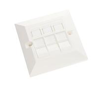 Excel Cat5e (UTP) 3 in 1 Assembly 3 Modules in a Single Gang Bevelled Plate
