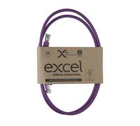 Excel Cat6 Patch Lead U Utp Unshielded Lsoh Blade Booted 1M Violet