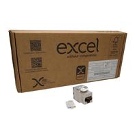 Excel Cat6A FTP Screened/Shielded RJ45 Keystone Jack Toolless Silver [24 Pack]