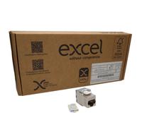 Excel Cat6A Ftp Screened/shielded Rj45 Keystone Jack Toolless Silver (24 Pack)