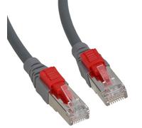 Excel Cat6A Sftp Shielded Low Smoke Cable Lockable Ethernet Patch Lead Grey 1M