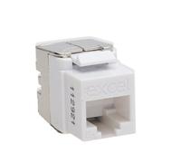 Excel Cat6A Utp Unscreened Low Profile Rj45 Keystone Jack Toolless White