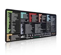 Excel Cheat Sheet Desk Pad - Extended Large XL Excel Mouse Pad with Shortcut Keys | Non-Slip Stitched Edge Office Desk Mat for PC Spreadsheet Gaming, Office Desk Accessories