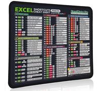 Excel Cheat Sheet Desk Pad | Shortcuts Mousepad for Excel | PC Office Spreadsheet Mouse Mat with Keyboard Tips/Short Cut/Cheatsheet