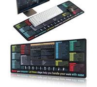 Excel Cheat Sheets Desk Pad,31.5"x11.8" Waterproo-f Large XL Gaming Mouse Pad, Anti-Slip Keyboard Mouse Pad for Office Desk,Contains 12 Types of Common Skills in Excel and Word