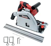Excel Circular Plunge Cut Track Saw with Guide Rails Clamps Set & 165mm Blade, Plungesaw with Guide Rail, Get Precise Cuts with Excel plungesaw, Circularsaw, Bench Saw, 1200w/240V Plungesaw