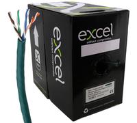 kenable Excel Copper Cat5e Network Cable U/UTP Low Smoke LSOH Euroclass Dca 305m Green