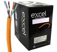 Excel Copper Cat5E Network Cable U/utp Low Smoke Lsoh Euroclass Dca 305M Orange