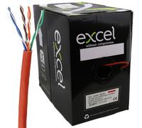Excel Copper Cat5E Network Cable U/utp Low Smoke Lsoh Euroclass Dca 305M Red