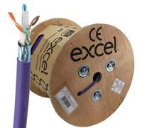Excel Copper Cat6 Network Cable F Utp Low Smoke Lsoh Euroclass Dca 305M Violet