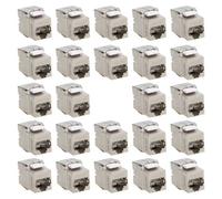 Excel Delta Series Cat6A Ftp Shielded Rj45 Keystone Jack Toolless (24 Pack)