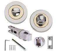 Excel Designer Bathroom Door Thumb Turn and Smart Deadbolt Set Chrome / Brass