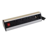 Excel Desktop Bench Table Mountable PDU 4 x UK Power Sockets & 2 x 6C POD