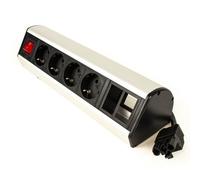 Excel Desktop Power Unit 4 X Eu Schuko Sockets & 2 X 6C Module Inserts Gst18