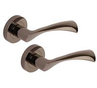 Excel DH3540 Flex Passage Door Handles on Round Rose, Black Nickel