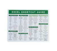 Excel Dictionary PC 84 Keyboard Shortcut Hotkeys Reference Guide for Excel Spreadsheets Mousepad 7" x 9" (PC)