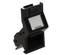 Excel Euro Mod Angled Shutter for RJ45 Keystone Jack FacePlate 25mm x 50mm Black