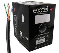 Excel External Copper Cat5E Network Cable U/utp Outdoor Euroclass Fca 305M Black