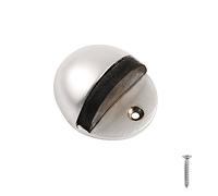 Excel Floor Mounted Oval Hooded Door Stop Satin Nickel Plated