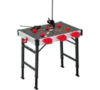 Excel Folding Workbench, 450KG Heavy Duty Work Table with 2 Quick Clamps, 4 Clamp Dogs, 3 Storage Boxes & Measurement, Portable Work Bench for Garage Workshop Engineering Repairing