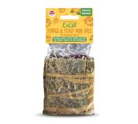 Excel Forage & Feast Mini Bale with Marigold, 100g - Mini Hay Bale Treat for Rabbits & Guinea Pigs - Natural Snack Topped with Marigold