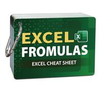 Excel Formulas Flash Cards, Excel Cheat Sheet for Quick Lookup, Study & Memorization, Improve Learning & Work Efficiency
