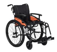 Excel G-Explorer Self-Propelled Wheelchair - Lightweight Foldable Outdoor Wheelchair with 24” All-Terrain Tyres, Adjustable Push Handles & Quick-Release Wheels (Trail Black, 50cm)