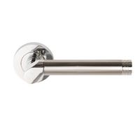 Excel Hardware Callisto Designer Lever on Rose Door Handles - Polished/Satin Chrome