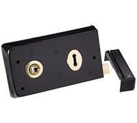 Excel Hardware DH002151 Double Handed Rim Lock 5.5" x 3" - Black