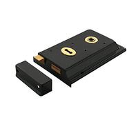 Excel Hardware Double Handed Rim Lock 6" x 4" - Black
