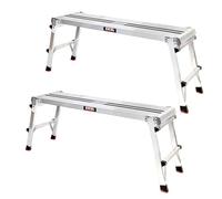Excel Heavy Duty Aluminium Platform Work Bench Folding Hop Up 1190 x 306 mm Pack of 2