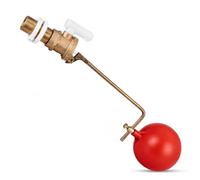 Excel Home 1/2" Brass Ball Angled Float Valve with Plastic Balls, Part 2 Pack of 1