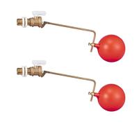 Excel Home Adjustable 1/2" Part 2 Ball Float Valve With Ball For Toilet Cisterns & Water Tanks, Premium Standard Ball Valve 2 Pack