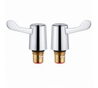 Excel Home Basin Sink Tap Lever Head Conversion Kit - Chrome Plated Hot & Cold Tap Revivers Kit 1/2 Lever Head Heavy Duty Brass