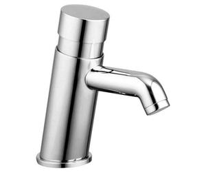 Excel Home Bathrooms Push Button Non Concussive Basin Tap Chrome Self Closing, Water Efficient, Adjustable Timer, Modern Brass Design