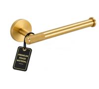 Excel Home Brushed Brass Toilet Roll Holder, Heavy Duty Brass Material