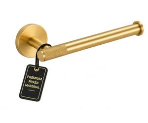 Excel Home Brushed Brass Toilet Roll Holder, Heavy Duty Brass Material