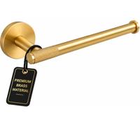 Excel Home Brushed Brass Toilet Roll Holder, Heavy Duty Brass Material | Wall toilet paper holder, compact size, Brass material, Matt finish, PVD coating, Anti rust , knurled Grip