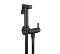 Excel Home Highlife Matt Black Douche Kit With Integrated Isolator Valve, Anti Twist Hose, 5 Years Warranty, Modern Bathroom Hygiene